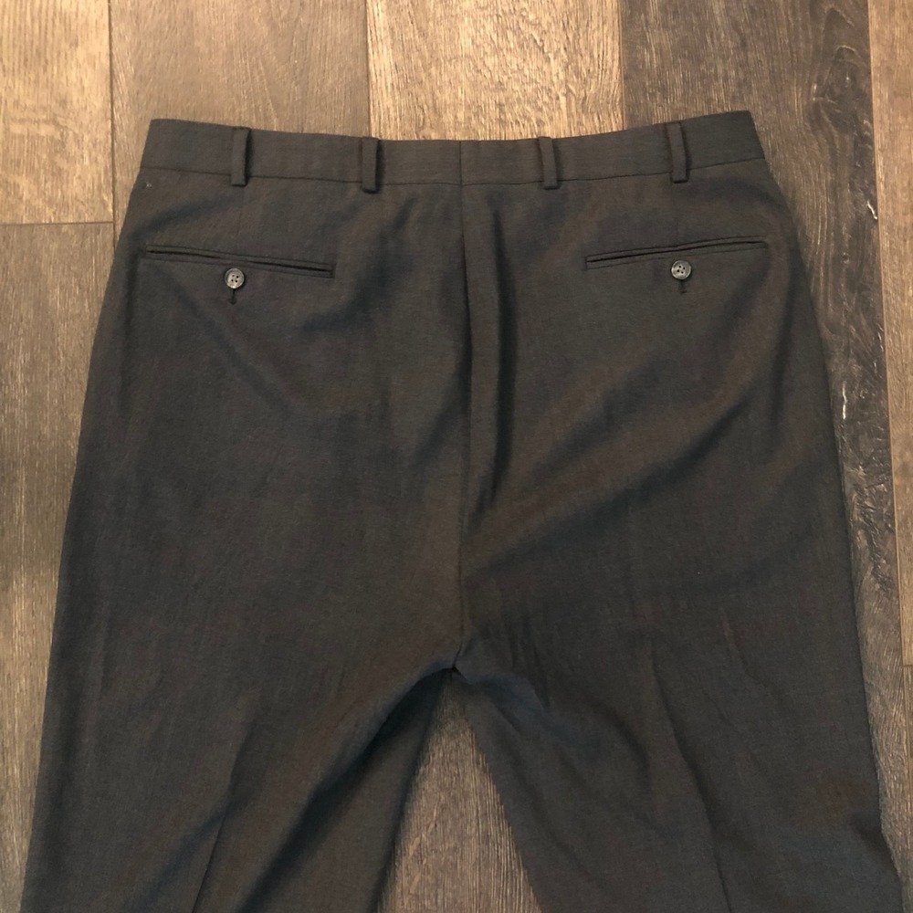 BROOKS BROTHERS Madison Dress Pants 38 x 30 100% Wool Charcoal Flat Front - Picture 14 of 14